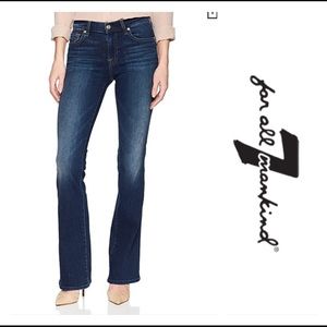 7 For All Mankind bootcut dark wash distressed jeans size 30